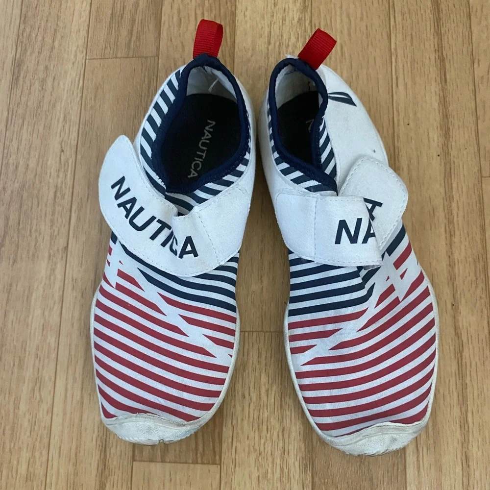NAUTICA  ‘Arlene’ Strap Red White & Blue Athletic Water Shoes Size 8